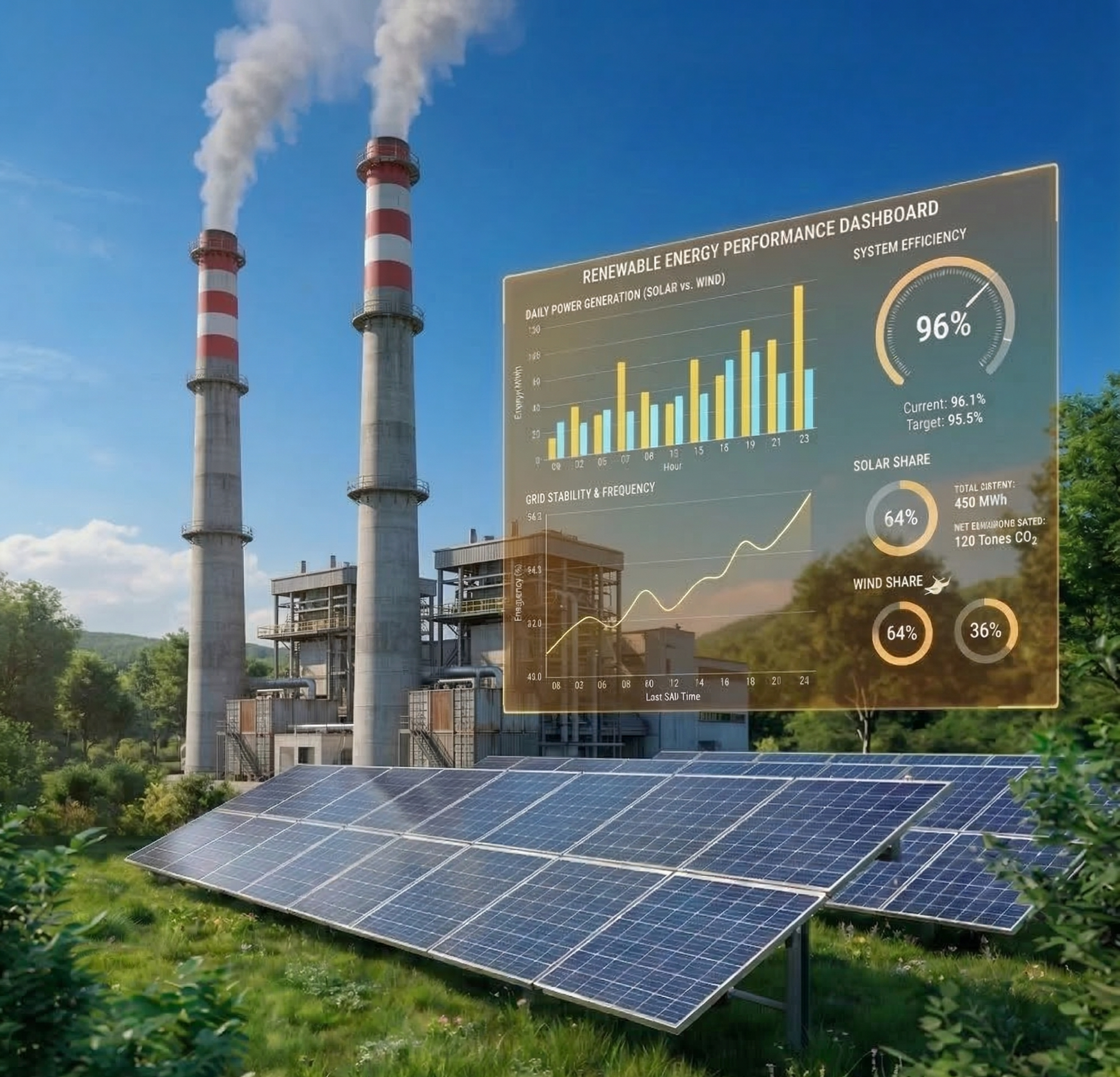 Paneles solares y datos